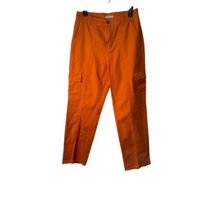Sincerely Jules Orange Cargo Pants Women's Size 9/28 Cropped Casual